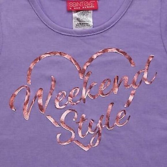 NEW  Saint Eve Girls 3-piece Pajama Set, Pink XS 5/6 - Picture 6 of 9